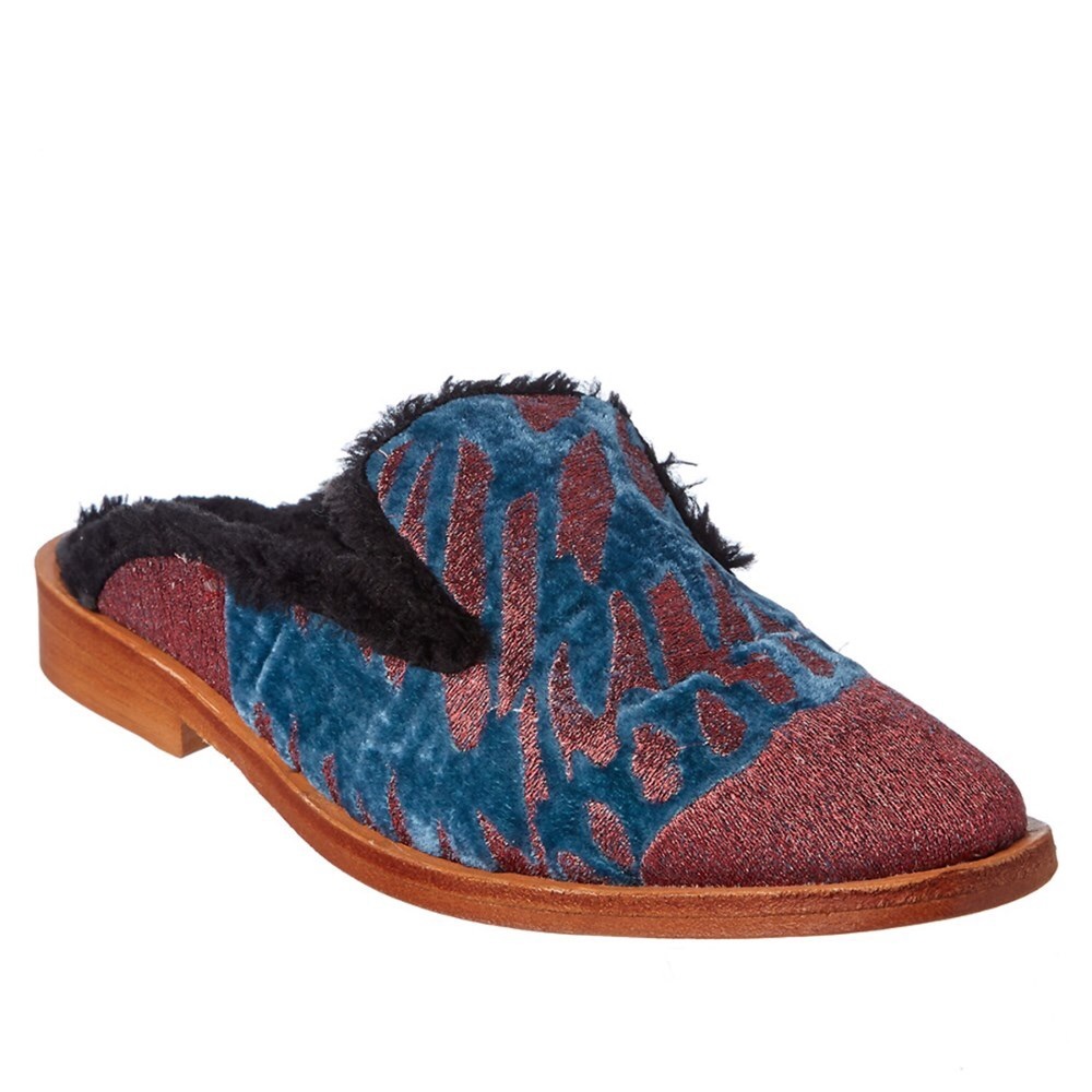 Free People Butterfly effect faux fur slides